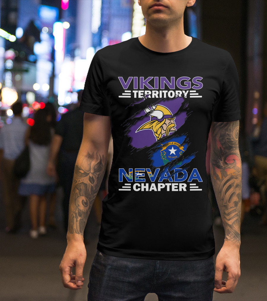 Vikings Territory Nevada Chapter Battle Born Emblem T-Shirt