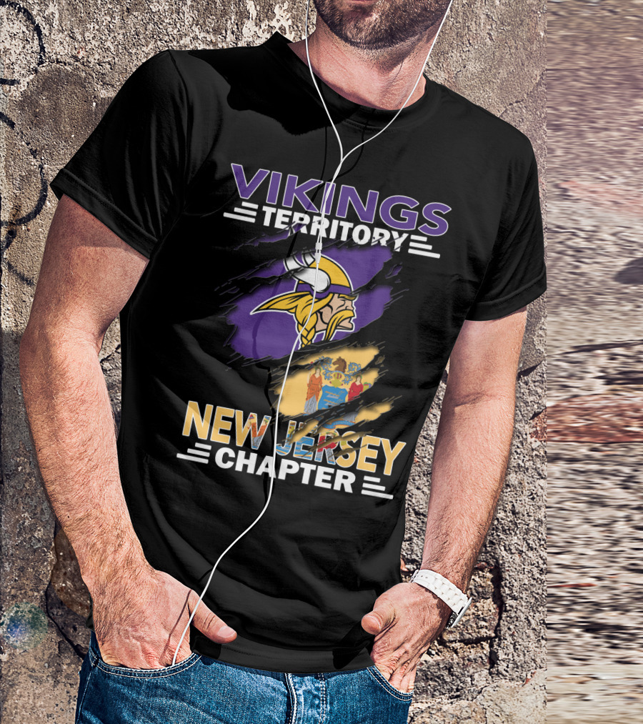 Vikings Territory New Jersey Chapter Nordic Pride State Integration T-Shirt
