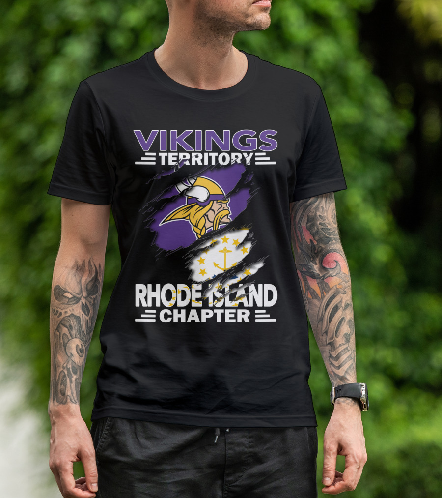 Vikings Territory Rhode Island Chapter Minnesota Football Fan Club T-Shirt