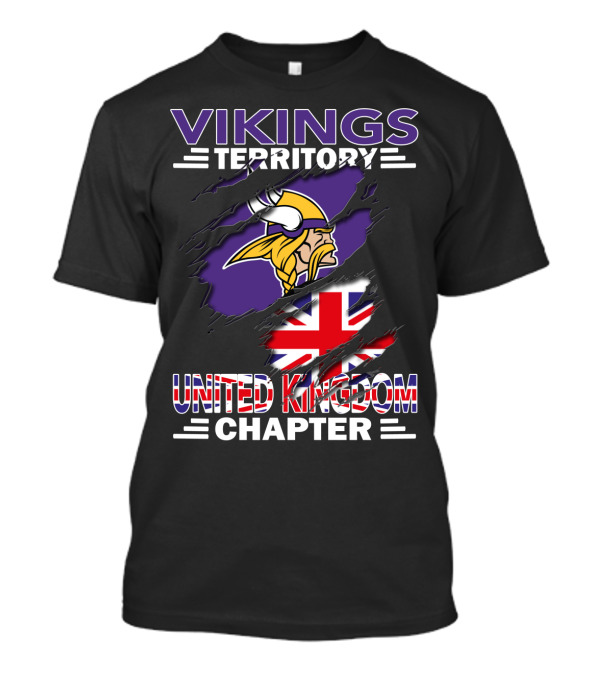 Vikings Territory United Kingdom Chapter Union Jack T-Shirt