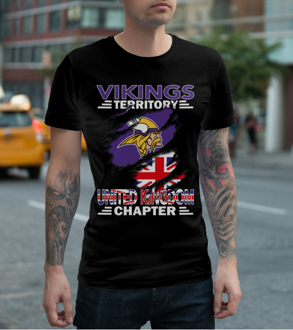 Vikings Territory United Kingdom Chapter Union Jack T-Shirt