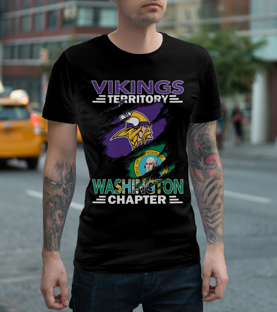 Vikings Territory Washington Chapter Seal of the State of Washington Viking T-Shirt