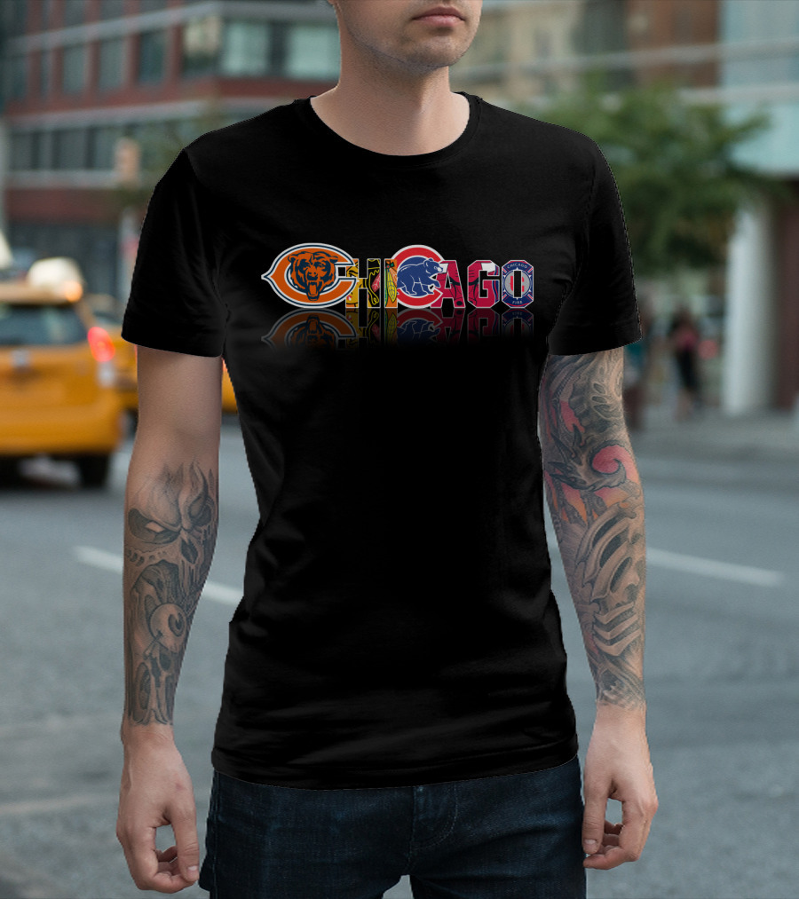 Chicago Bears Blackhawks Cubs Bulls Fire Sports T-Shirt