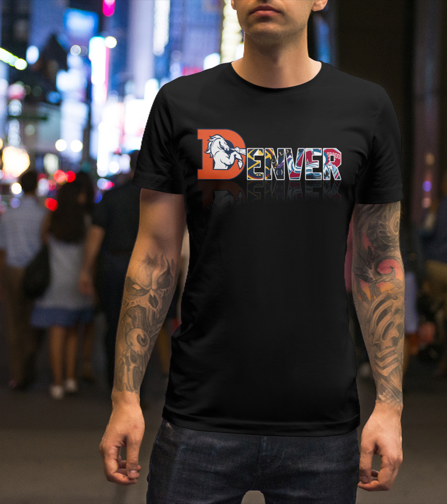 Denver Broncos Nuggets Avalanche Rapids City T-Shirt