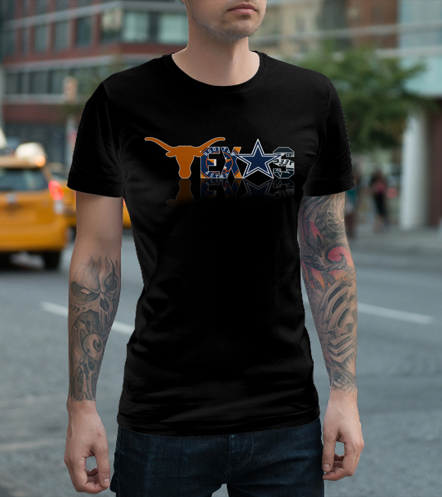 Texas Longhorns Astros Cowboys Spurs Icons T-Shirt