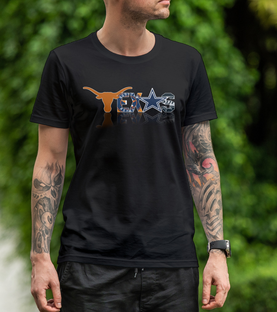 Texas Longhorns Astros Cowboys Spurs Icons T-Shirt