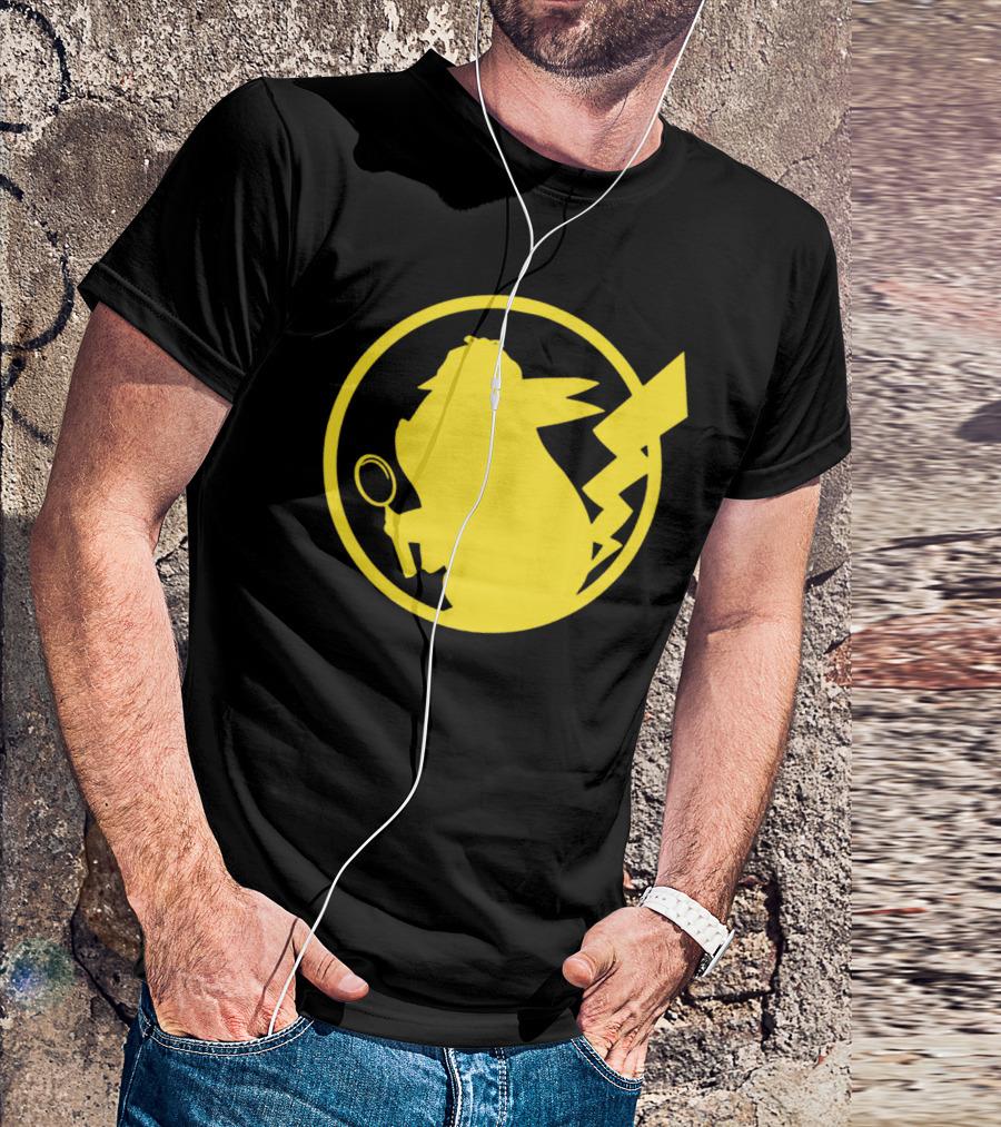 Pikachu Detective Silhouette Merchandise T-Shirt