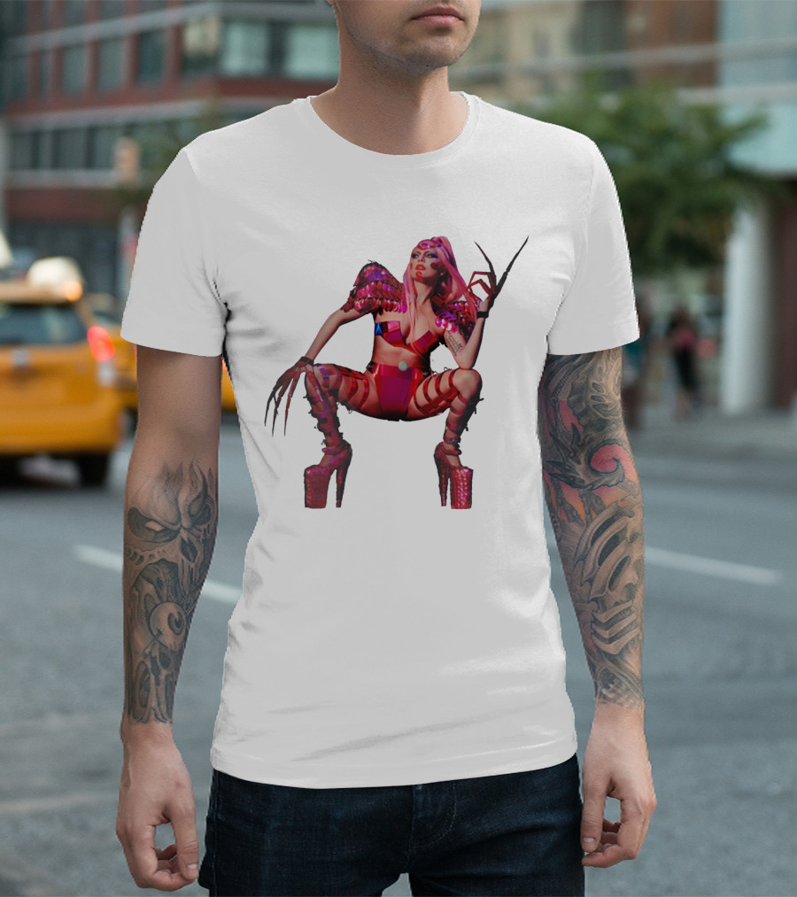 Chromatics Merch Futuristic Pink Costume And High Heels T-Shirt