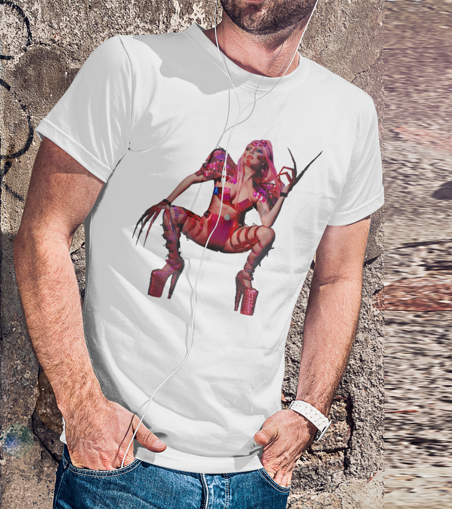 Chromatics Merch Futuristic Pink Costume And High Heels T-Shirt