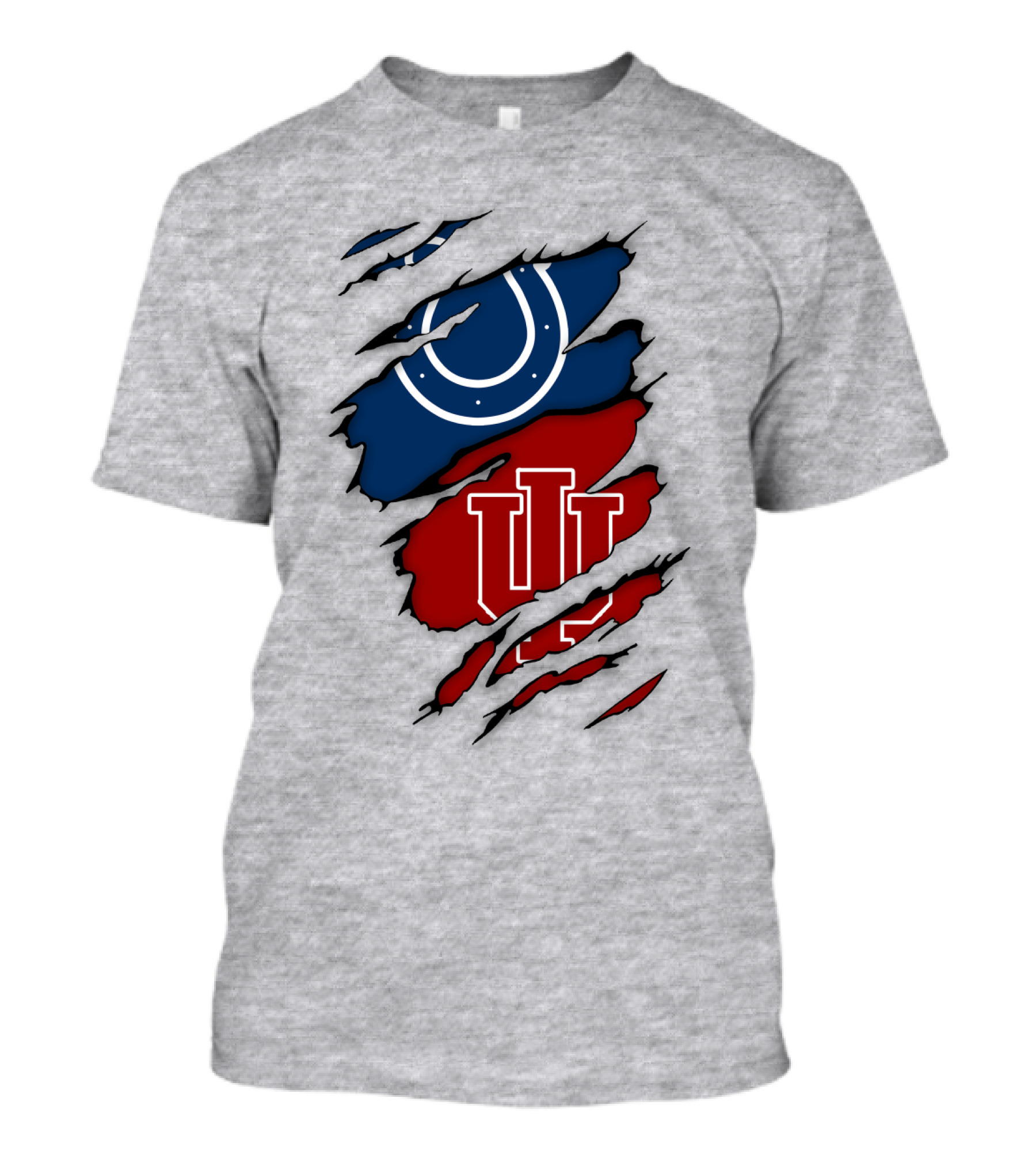 Indiana Indianapolis Colts Iu Hoosiers Logo Fusion T-Shirt