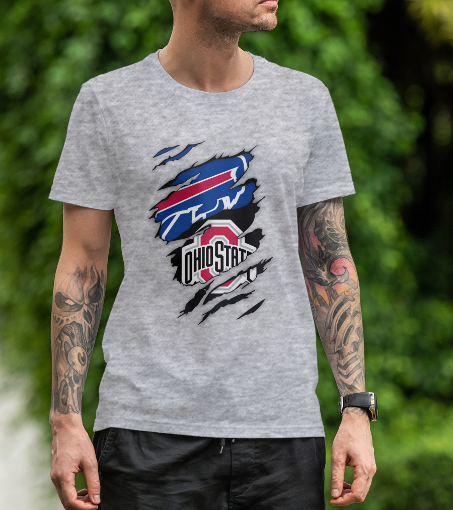 Buffalo Bills Ohio State Buckeye Logo Mashup T-Shirt