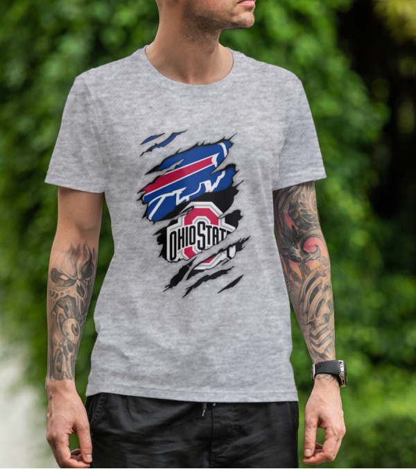 Buffalo Bills Ohio State Buckeye Logo Mashup T-Shirt