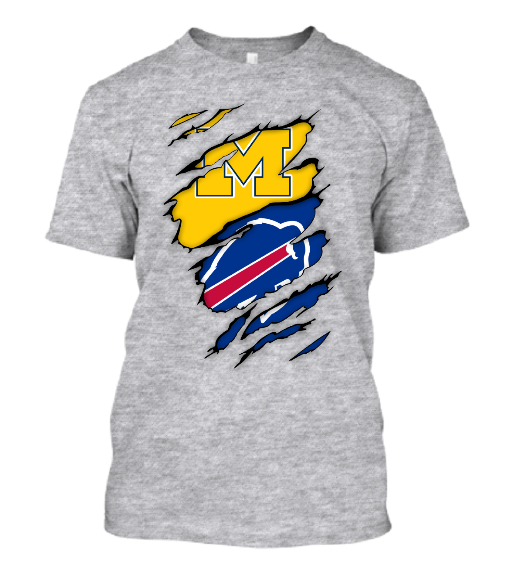 Buffalo Bills University Of Michigan Claw Rips T-Shirt