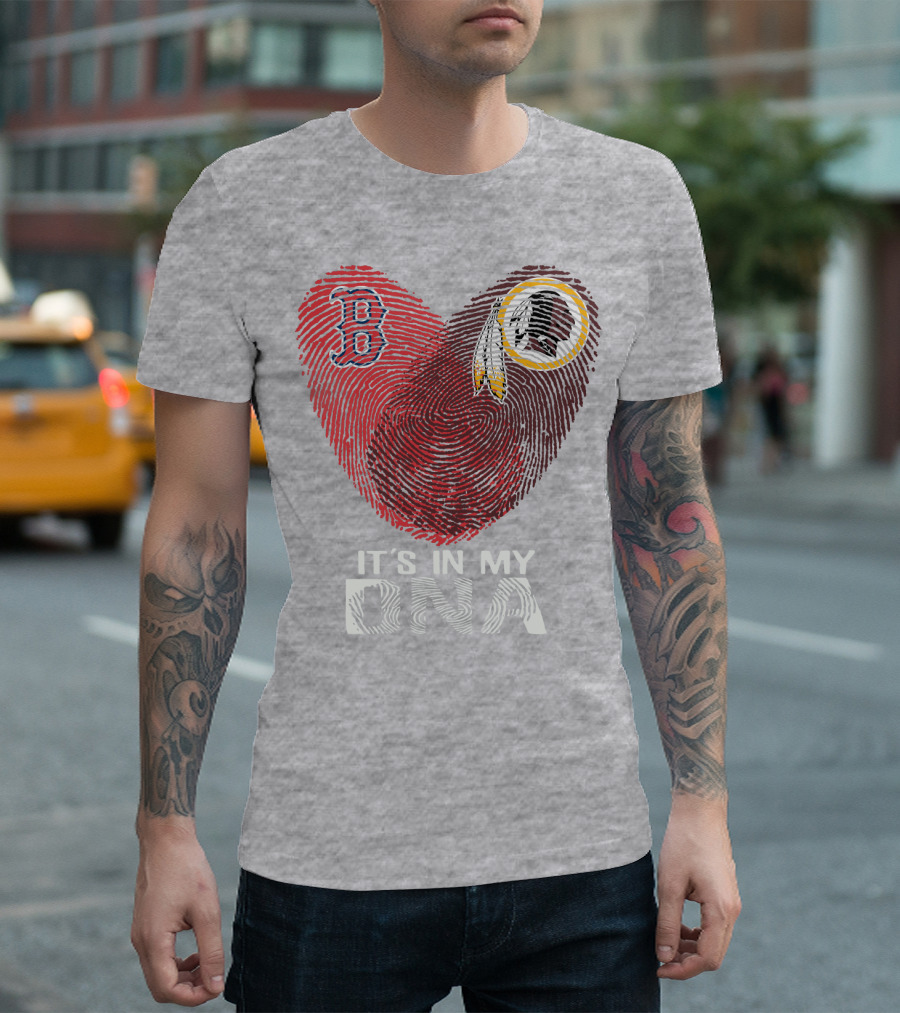 Boston Red Sox Washington Redskins It's In My Dna T-Shirt