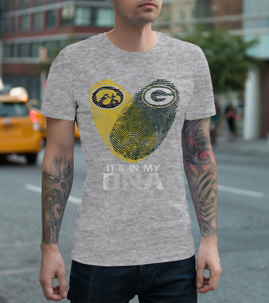 Iowa Hawkeyes Green Bay Packers It's In My Dna T-Shirt
