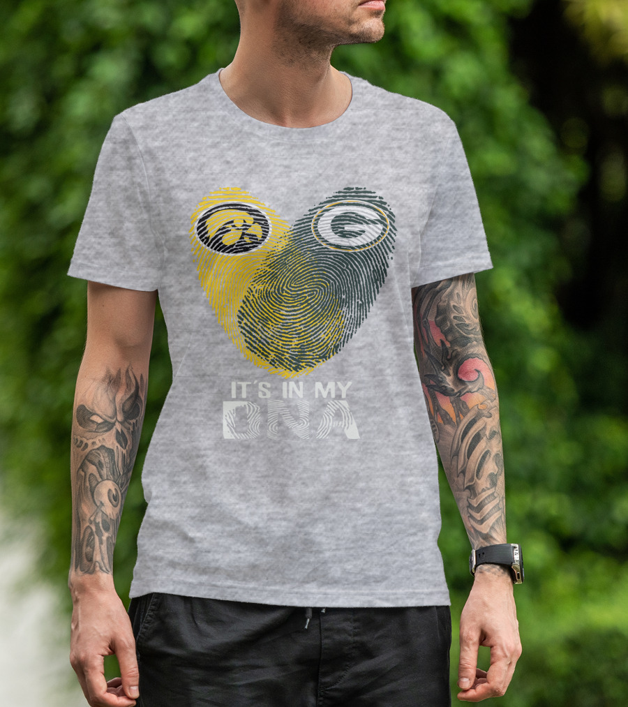 Iowa Hawkeyes Green Bay Packers It's In My Dna T-Shirt