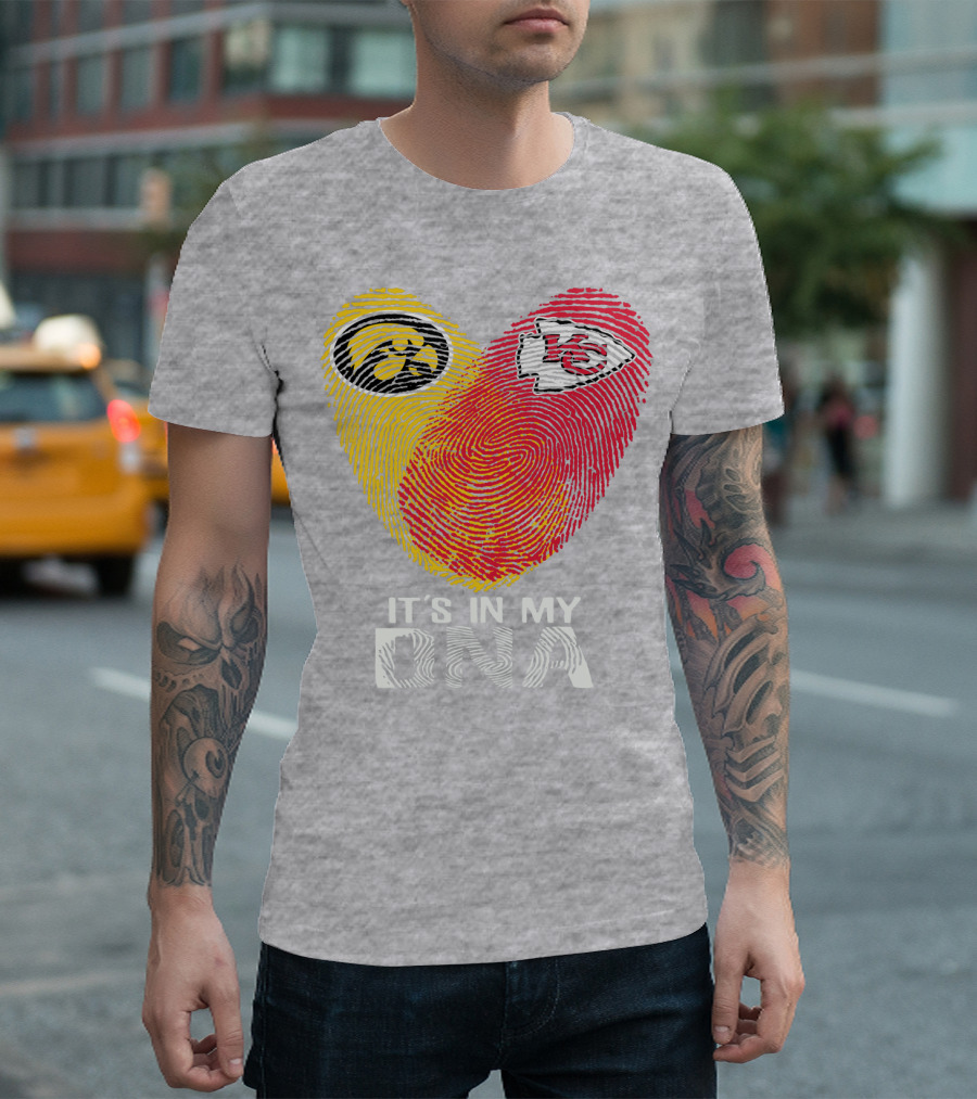 Kansas City Chiefs Iowa Hawkeyes It's In My Dna T-Shirt