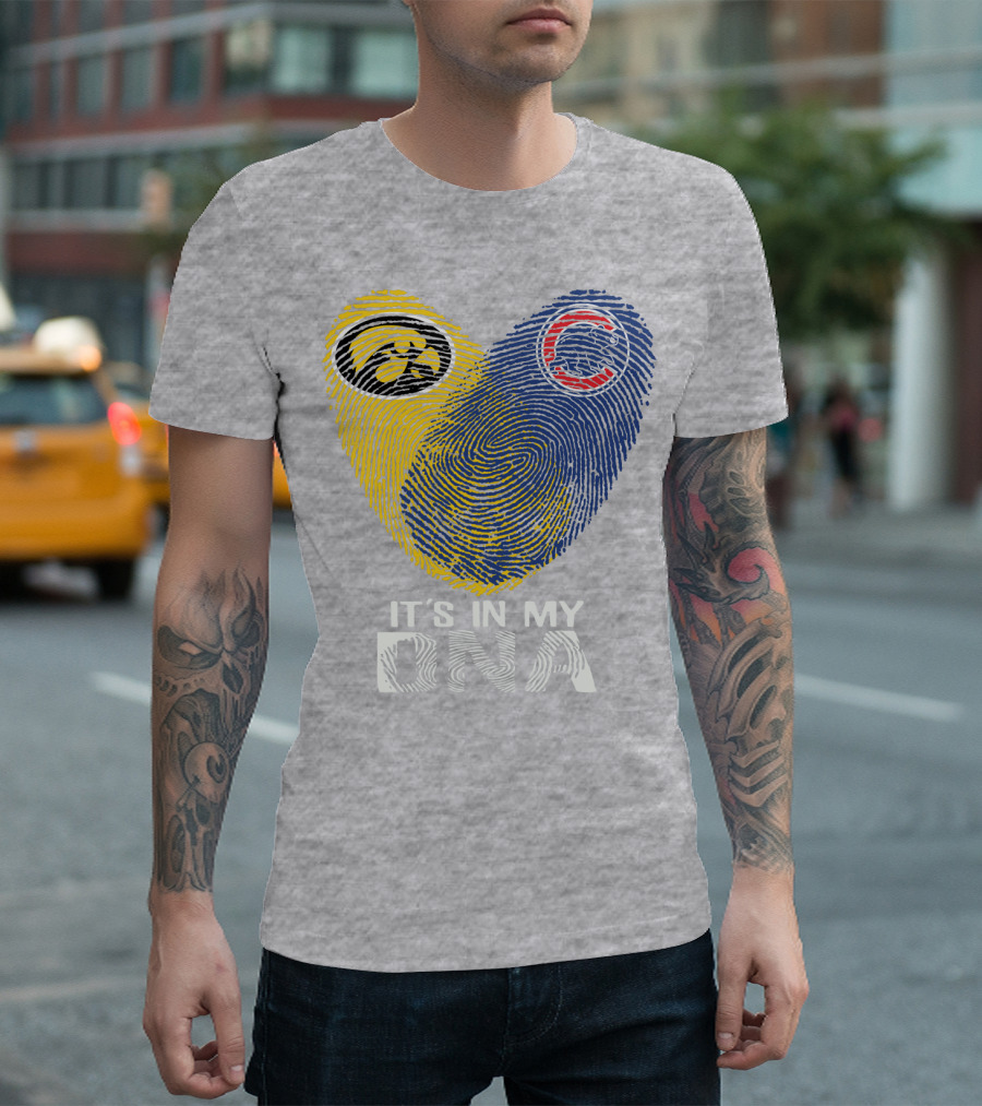 Chicago Cubs Iowa Hawkeyes It's in My DNA T-Shirt