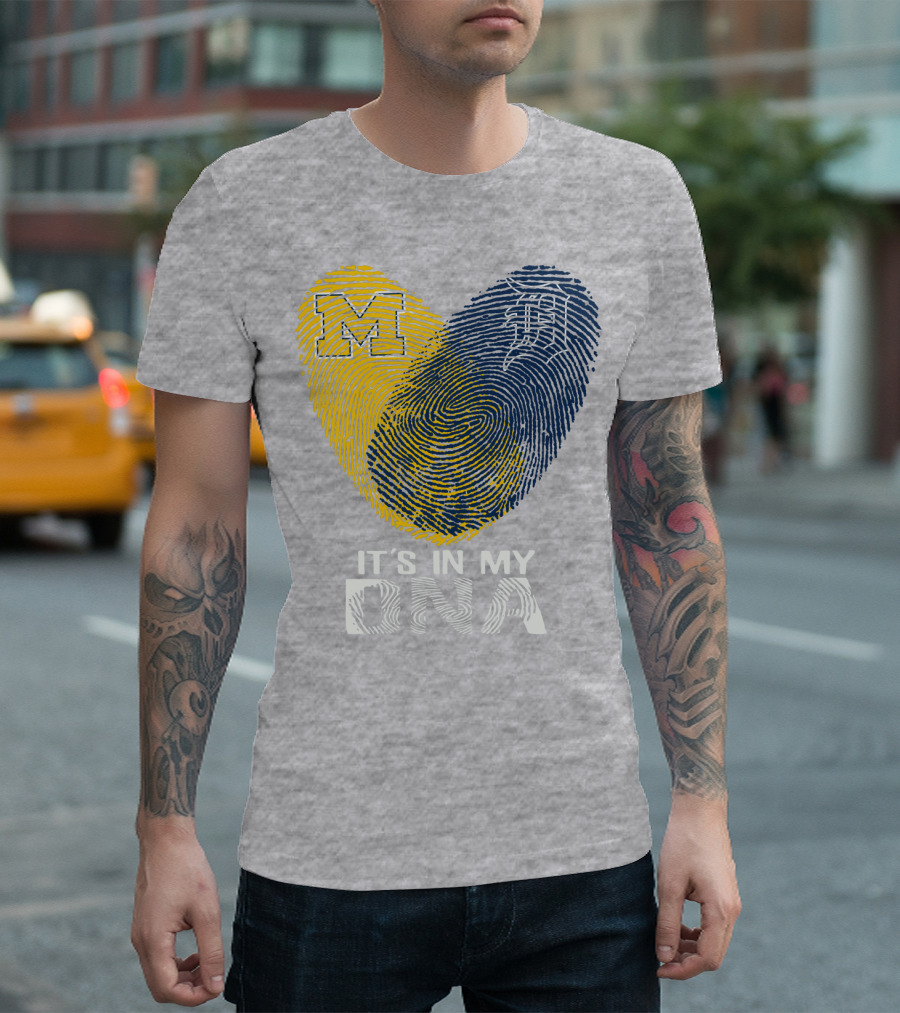 It's in My DNA Detroit Tigers M Michigan T-Shirt