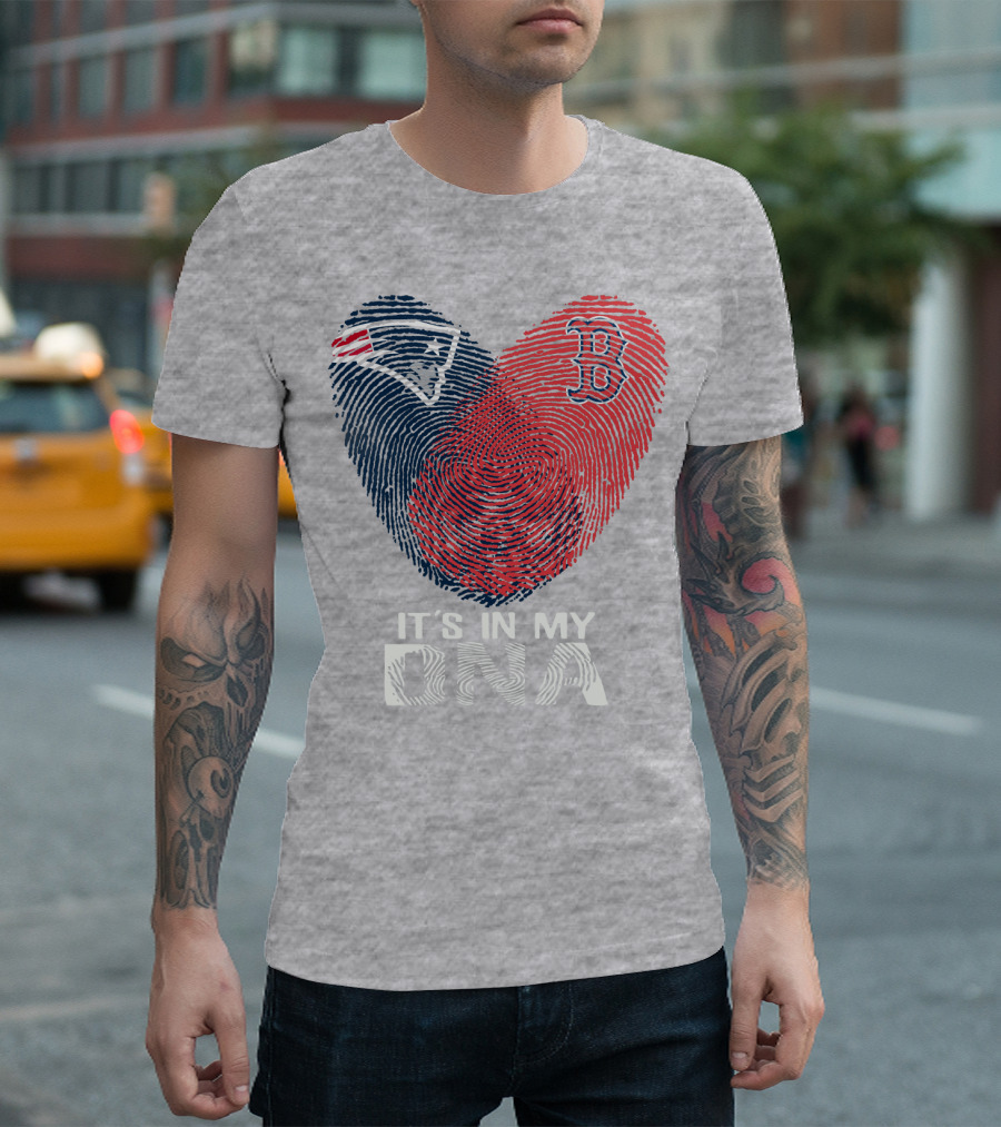 New England Patriots Boston Red Sox It's In My Dna T-Shirt
