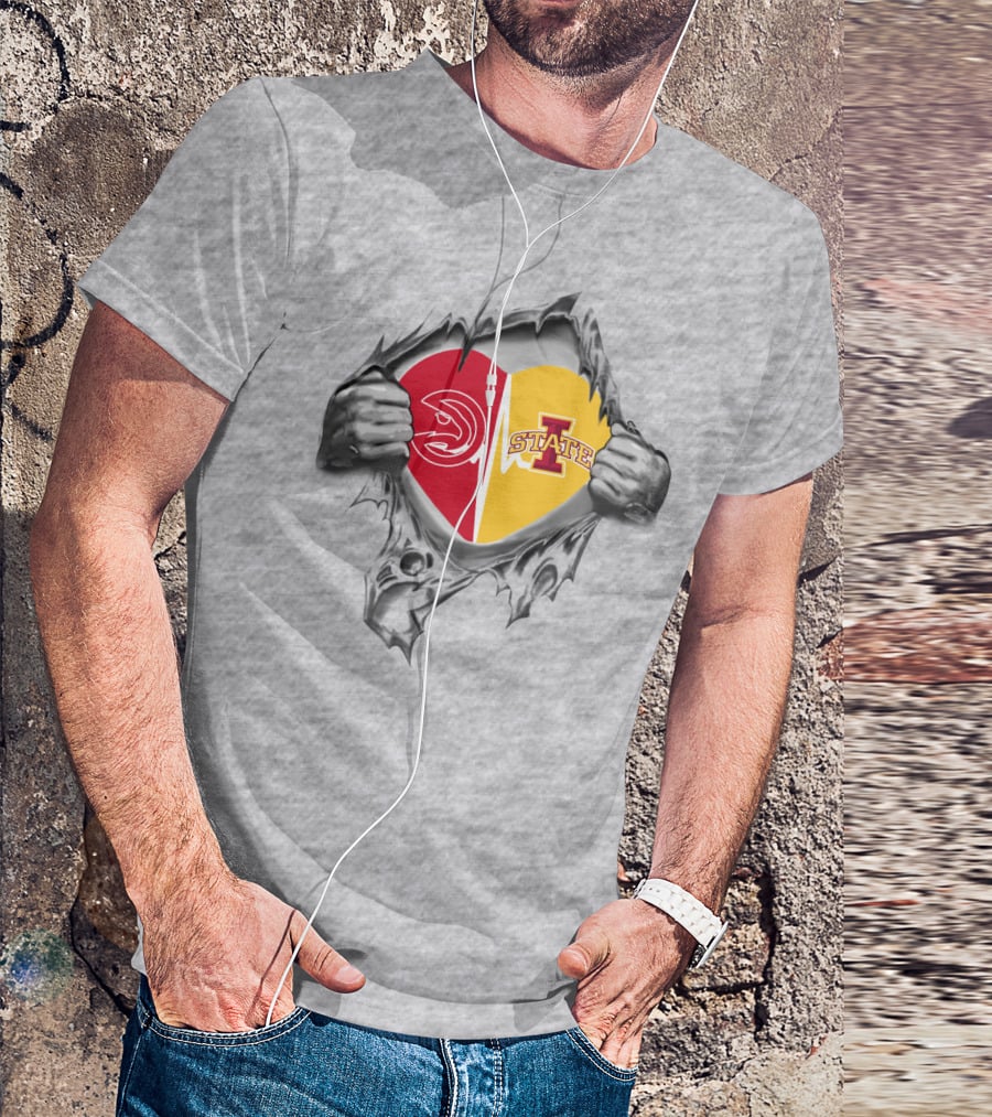 Atlanta Hawks Iowa State Heart T-Shirt
