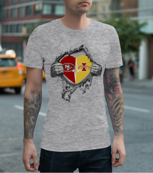 San Francisco Iowa State Heart Emblem T-Shirt