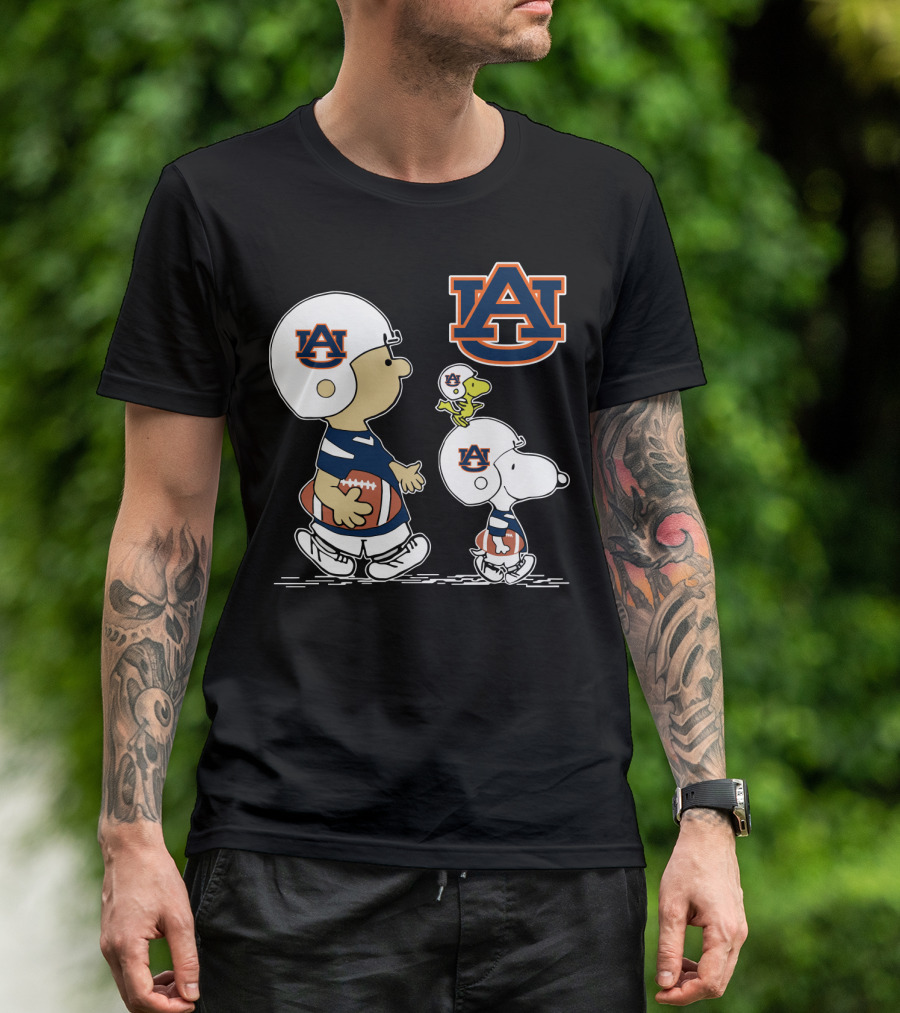 Auburn Tigers AU Cartoon Football Players T-Shirt