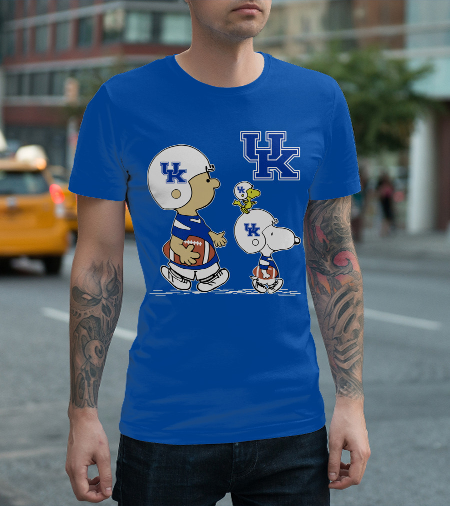 Kentucky Wildcats Peanuts Football Characters UK T-Shirt