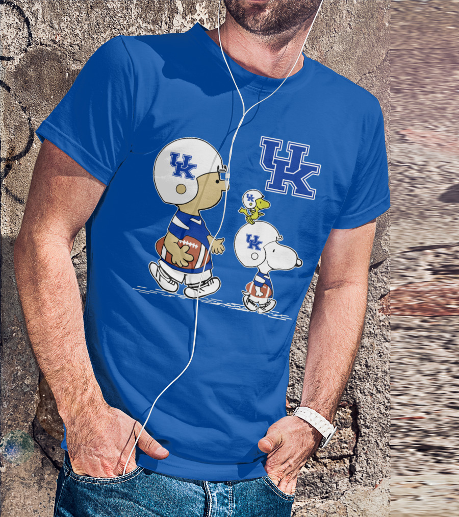 Kentucky Wildcats Peanuts Football Characters UK T-Shirt