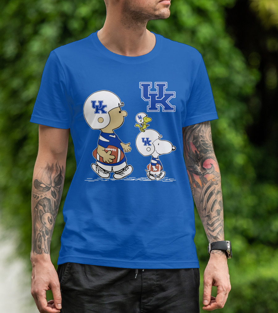Kentucky Wildcats Peanuts Football Characters UK T-Shirt