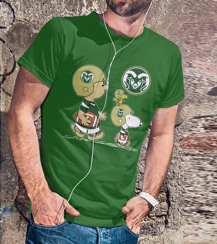 Colorado State Rams Peanuts Football Team Gear T-Shirt
