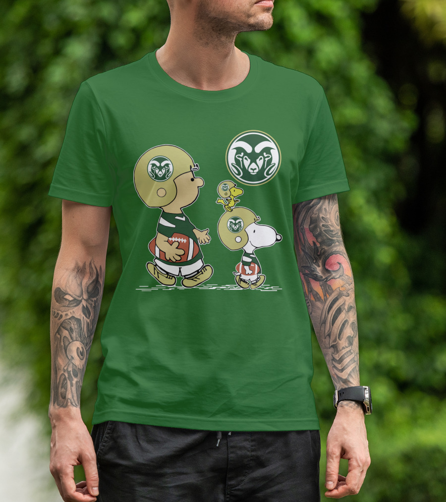 Colorado State Rams Peanuts Football Team Gear T-Shirt