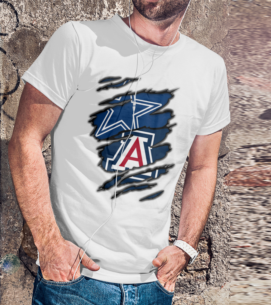 Dallas Cowboys Arizona Wildcats Torn Ripped Claw T-Shirt