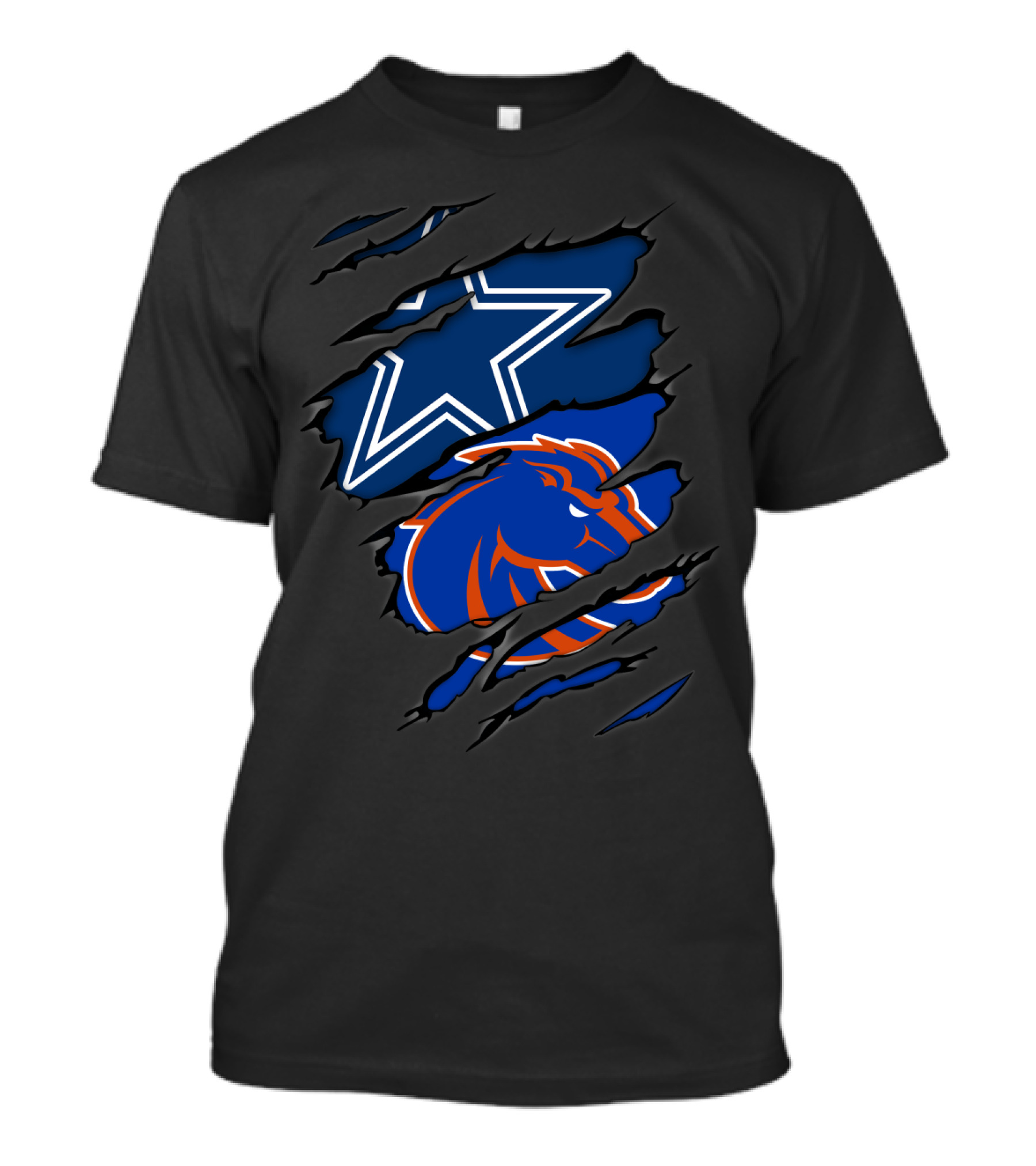 Dallas Cowboys Boise State Broncos Star Horse T-Shirt