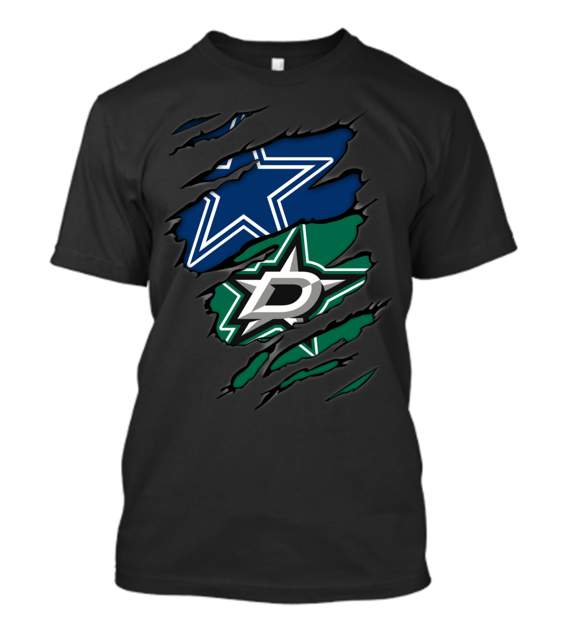 Dallas Cowboys And Stars Logo Fusion T-Shirt