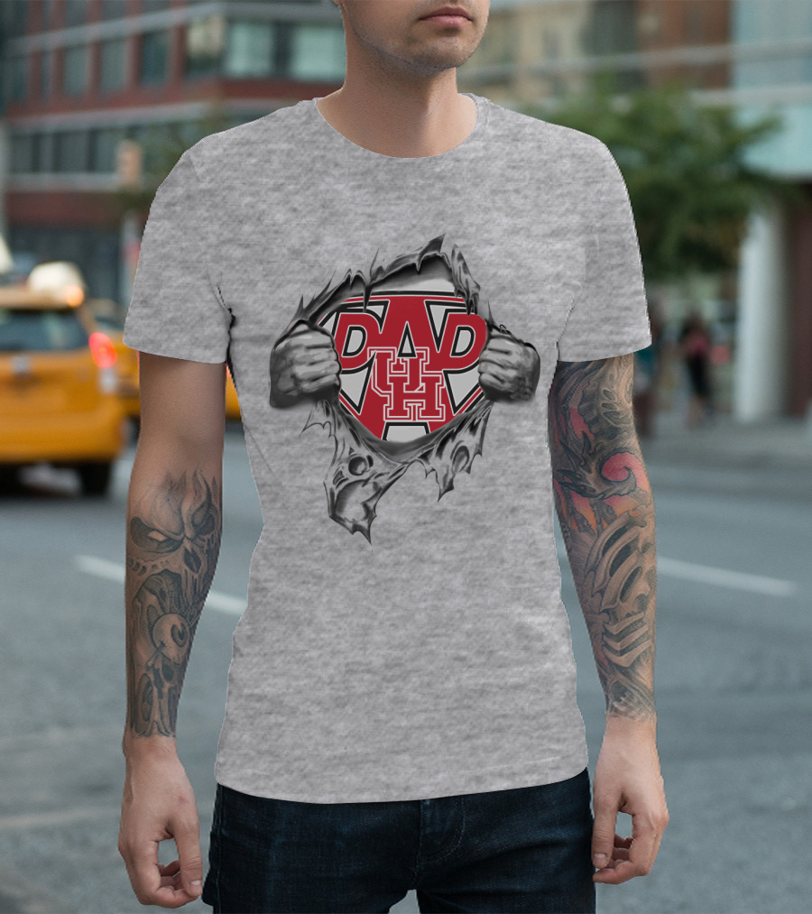 University Of Houston Super Dad Cougar Hero T-Shirt
