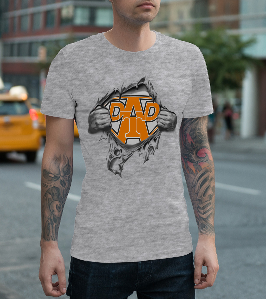 Volunteer Super Dad T Logo Hero T-Shirt
