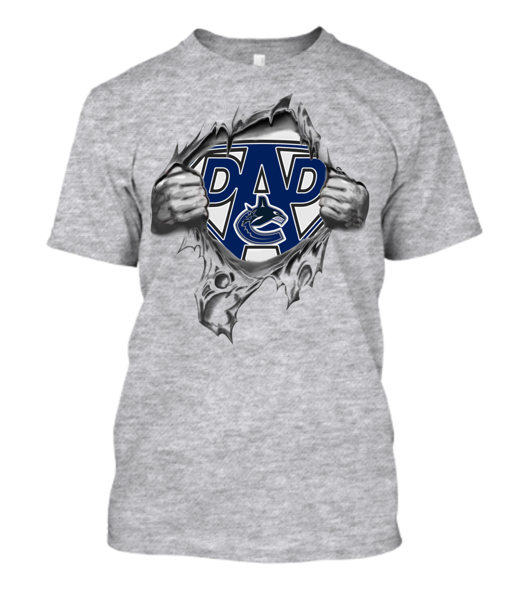 Canucks Dad Super Dad Logo Burst T-Shirt
