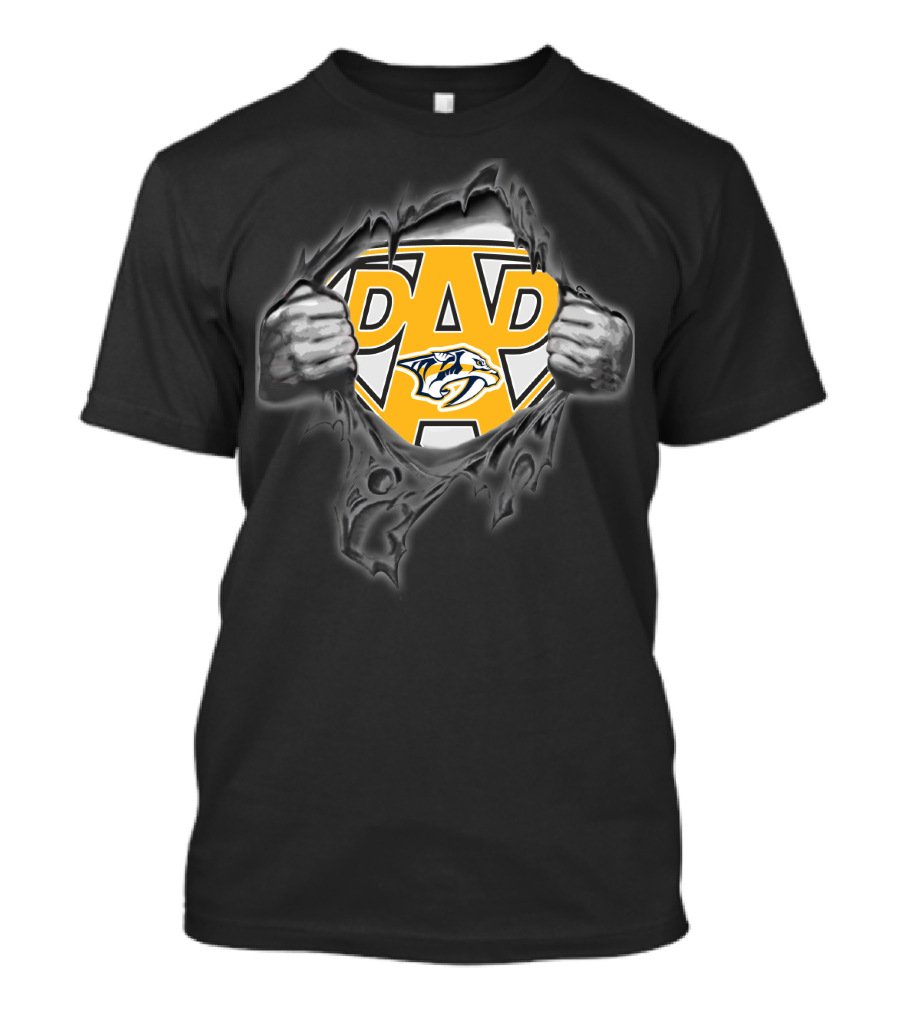 Nashville Predators Super Dad Hero T-Shirt