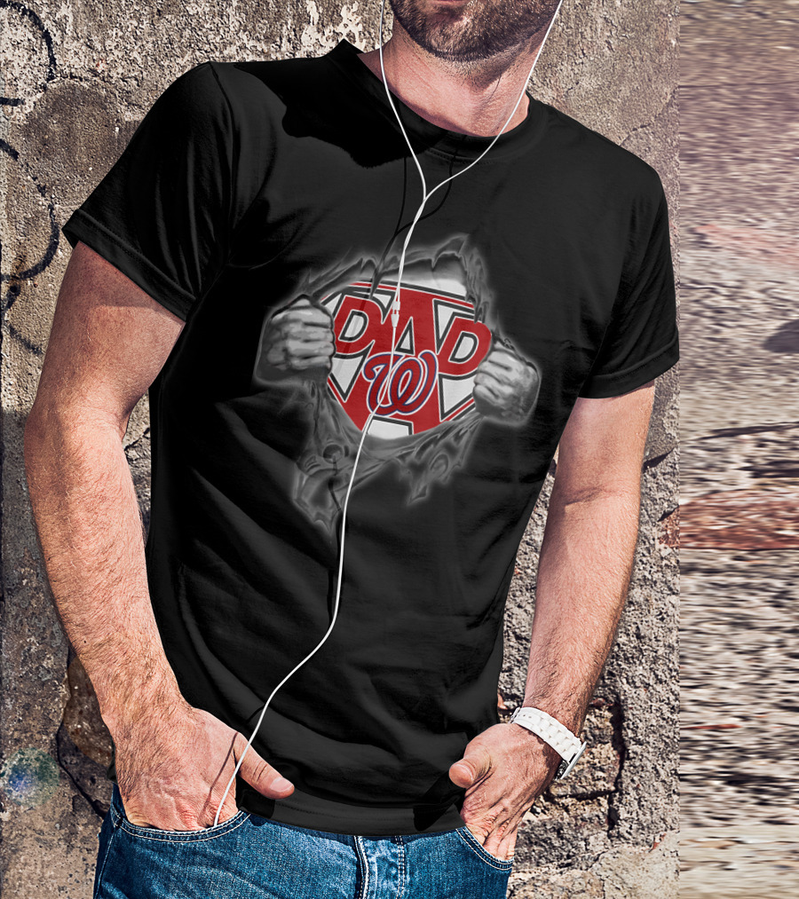 Washington Nationals Dad Superhero T-Shirt
