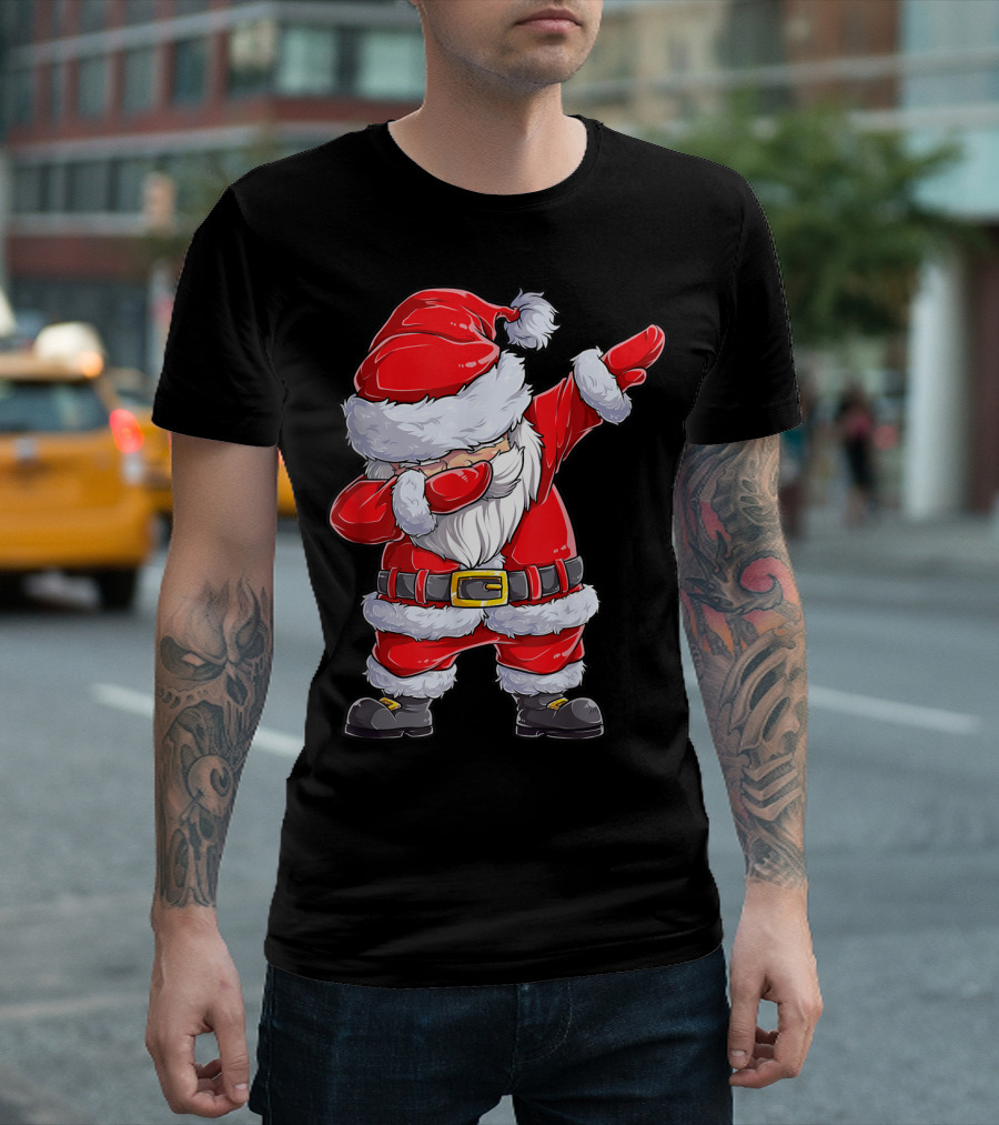 Dabbing Santa Claus Christmas Dance Pose T-Shirt