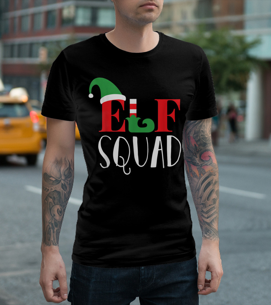 Family Christmas Matching Holiday Elf Squad Group T-Shirt