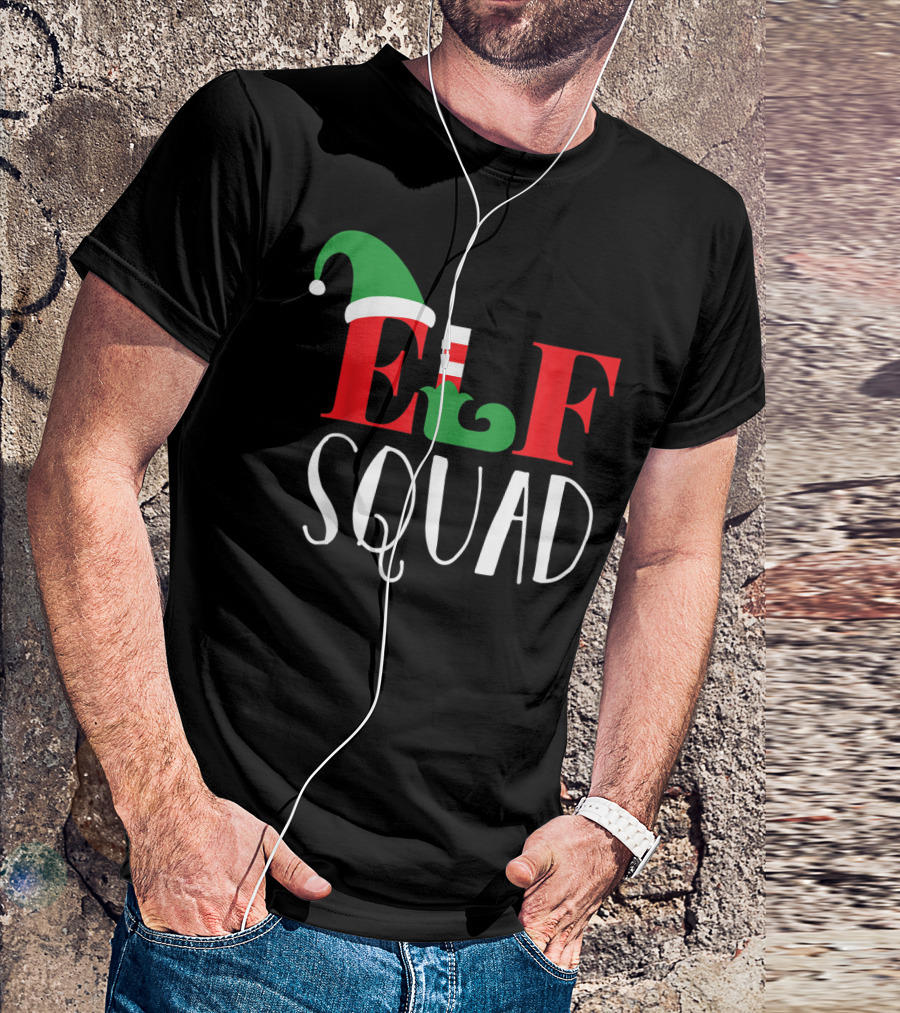 Family Christmas Matching Holiday Elf Squad Group T-Shirt