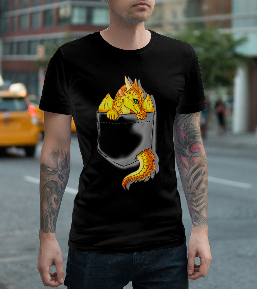 Wings Of Fire Pocket Sunny Dragon Bright Gold Character T-Shirt