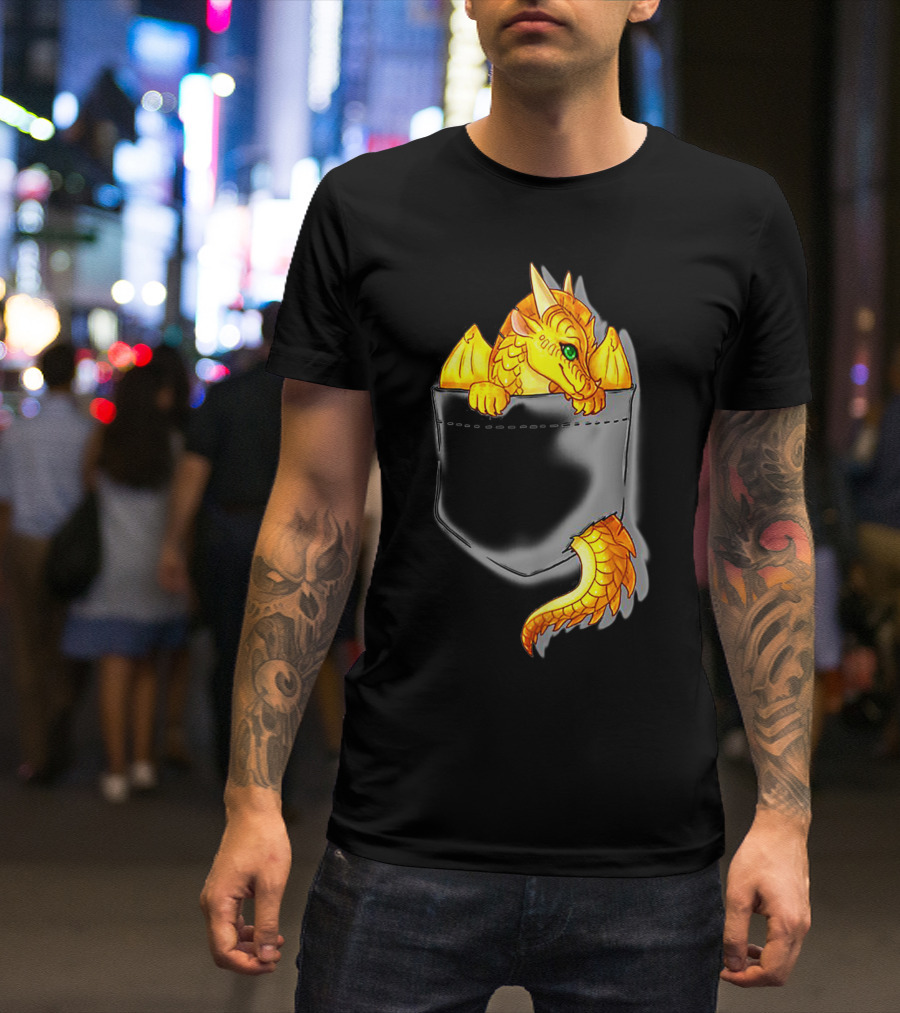 Wings Of Fire Pocket Sunny Dragon Bright Gold Character T-Shirt