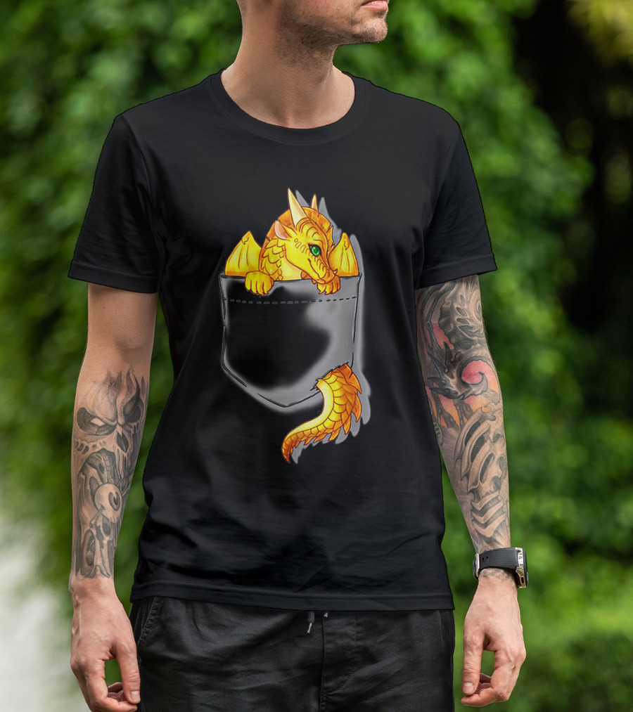 Wings Of Fire Pocket Sunny Dragon Bright Gold Character T-Shirt