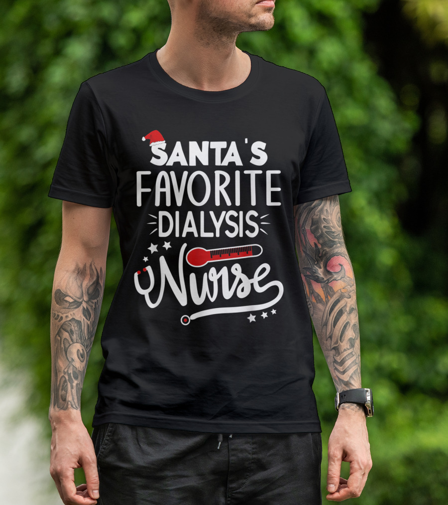 Santa's Favorite Dialysis Nurse T-Shirt