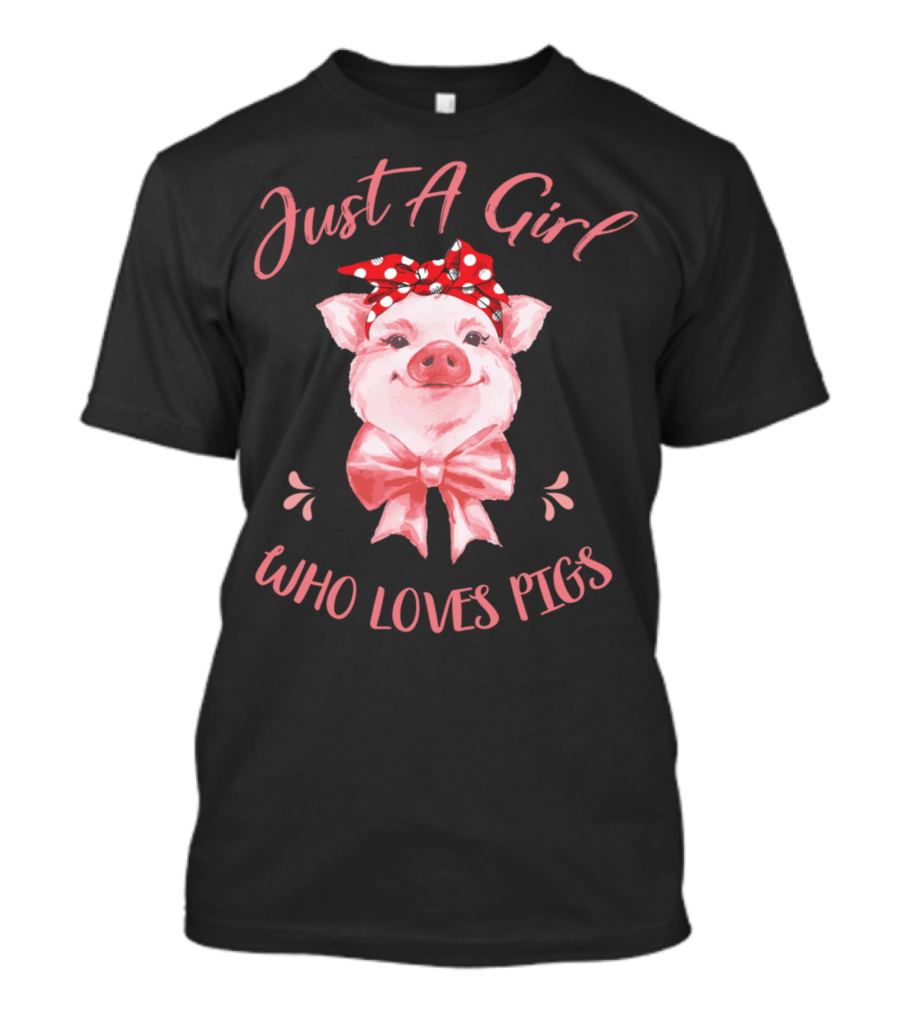 Just A Girl Who Loves Pigs Bandana Lover T-Shirt