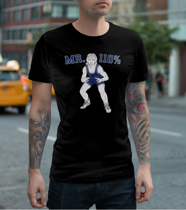 MR. 110% Wrestling Cartoon Wrestler T-Shirt