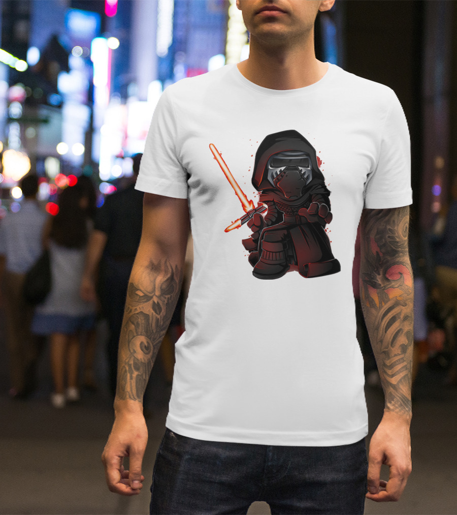 Kylo Ren Chibi With Red Lightsaber T-Shirt